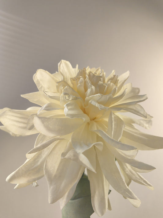 Elegant Cream Dahlia Artistic Faux Flower for Aesthetic Spaces beflorist